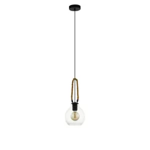 Eglo Roding Single Pendant Light (E27) Glass by Eglo, a Pendant Lighting for sale on Style Sourcebook