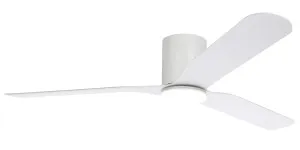 Eglo Iluka 60" ABS DC Hugger Ceiling Fan with 20W LED Light White by Eglo, a Ceiling Fans for sale on Style Sourcebook