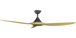 Calibo Smart CloudFan 60" (1520mm) ABS Energy Efficient DC Ceiling Cloud Fan and Remote Black & Bamboo by Calibo, a Ceiling Fans for sale on Style Sourcebook