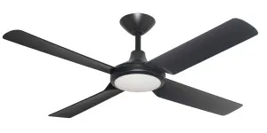 Hunter Pacific 52" (1320mm) Next Creation 2 Indoor / Outdoor DC Ceiling Fan with 18W Dimmable CCT LED Light Black by Hunter Pacific, a Ceiling Fans for sale on Style Sourcebook