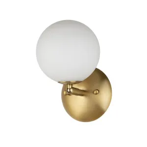 Fiorentino Pasadena Aluminium and Opal Interior Wall Light (G9) Gold by Fiorentino, a Wall Lighting for sale on Style Sourcebook