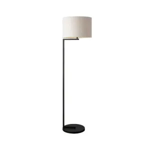 Mayfield Alessia Floor Lamp (E27) Black with White Shade by Mayfield, a Floor Lamps for sale on Style Sourcebook