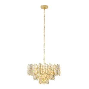 Eglo Calmeilles 10 Light Pendant (E14) Brass by Eglo, a Chandeliers for sale on Style Sourcebook