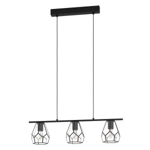 Eglo Mardyke 3 Light Bar Pendant (E27) Black by Eglo, a Pendant Lighting for sale on Style Sourcebook