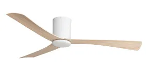 Martec Metro 52" (1320mm) DC Low Profile Ceiling Fan with Remote White & Oak by Martec, a Ceiling Fans for sale on Style Sourcebook