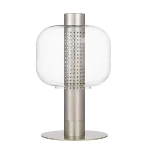 Parola Telbix 60s Style Table Lamp (E27) Nickel by Telbix, a Table & Bedside Lamps for sale on Style Sourcebook