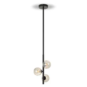 Telbix Moran Vertical Bar Pendant Light Black & Smoke by Telbix, a Pendant Lighting for sale on Style Sourcebook