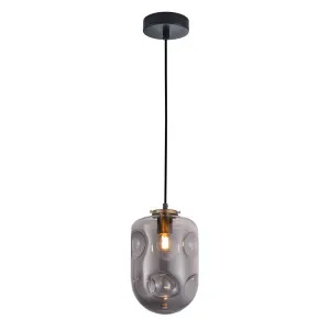 Smokey CLA Fossette Pendant (E27) Oblong by Compact Lamps Australia, a Pendant Lighting for sale on Style Sourcebook