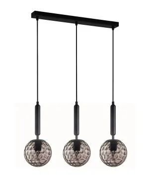 Black Smoke CLA Trattino Sphere Pendant (E27) 3 Bar by Compact Lamps Australia, a Pendant Lighting for sale on Style Sourcebook