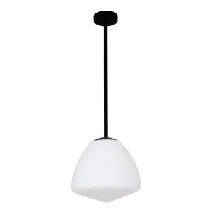 Black Rod CLA Coitola White Frosted Pendant (E27) Medium by Compact Lamps Australia, a Pendant Lighting for sale on Style Sourcebook