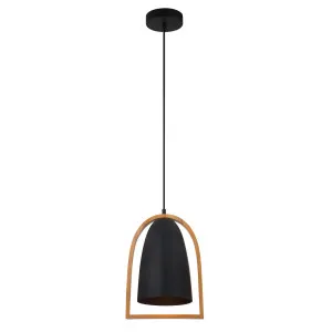 Black & Timber CLA Swing Pendant (E27) Ellipse by Compact Lamps Australia, a Pendant Lighting for sale on Style Sourcebook