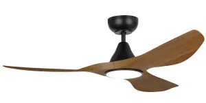 Eglo Surf 52" ABS DC Ceiling Fan with 20W CCT LED Light Black & Teak by Eglo, a Ceiling Fans for sale on Style Sourcebook