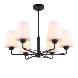 CLA Abbey 6 Light Pendant (E27) Black by Compact Lamps Australia, a Pendant Lighting for sale on Style Sourcebook