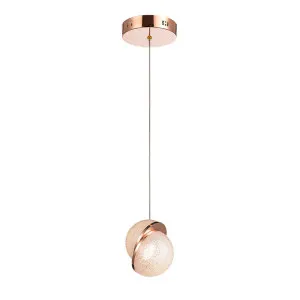 Luxsion Lighting Gold Uranus CCT LED Crystal Pendant Light 1 Light by Luxsion Lighting, a Chandeliers for sale on Style Sourcebook