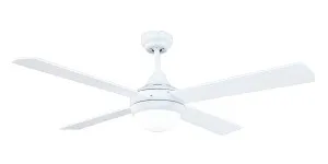 Brilliant Tempo Plus 48" Timber Blade AC Ceiling Fan with 2x E27 Light White by Brilliant, a Ceiling Fans for sale on Style Sourcebook