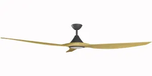 Calibo Smart CloudFan 72" (1830mm) ABS DC Ceiling Fan with 20W CCT LED Light and Remote Black & Bamboo by Calibo, a Ceiling Fans for sale on Style Sourcebook