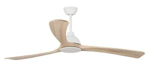 Martec Norfolk Aero DC 86" Smart DC Ceiling Fan with Remote White & Natural by Martec, a Ceiling Fans for sale on Style Sourcebook