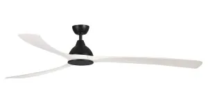 Martec Norfolk Aero DC 70" Smart DC Ceiling Fan with Remote Black & Whitewash by Martec, a Ceiling Fans for sale on Style Sourcebook