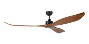 Eglo Currumbin 80" DC Timber Ceiling Fan with Remote Black & Merbau by Eglo, a Ceiling Fans for sale on Style Sourcebook