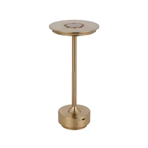 Telbix Zico Rechargeable LED Table Lamp Antique Gold by Telbix, a Table & Bedside Lamps for sale on Style Sourcebook