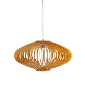 Natural Fiorentino Bayron Wooden Pendant Light (E27) Medium by Fiorentino, a Pendant Lighting for sale on Style Sourcebook