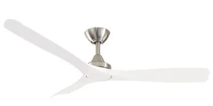 ThreeSixty 60" Spitfire DC Ceiling Fan with Brushed Nickel Motor & Remote White Blades by ThreeSixty, a Ceiling Fans for sale on Style Sourcebook