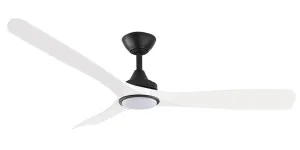 ThreeSixty 60" Spitfire DC Ceiling Fan with Black Motor and 18W CCT LED Light White Blades by ThreeSixty, a Ceiling Fans for sale on Style Sourcebook