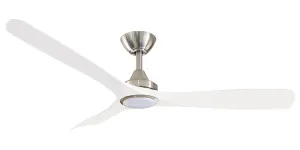 ThreeSixty 60" Spitfire DC Ceiling Fan with Brushed Nickel Motor and 18W CCT LED Light White by ThreeSixty, a Ceiling Fans for sale on Style Sourcebook