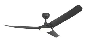 ThreeSixty FlatJet 52" 3, 4 or 5 Blade DC Ceiling Fan with 24W LED Light Black by ThreeSixty, a Ceiling Fans for sale on Style Sourcebook