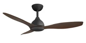 Martec Smart Elite 48" DC 3 Bladed Ceiling Fan With Remote Matt Black & Walnut by Martec, a Ceiling Fans for sale on Style Sourcebook