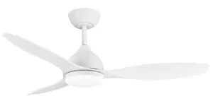 Martec Smart Elite 48" DC 3 Bladed Ceiling Fan With 18W CCT LED Dimmable Light & Remote Matt White by Martec, a Ceiling Fans for sale on Style Sourcebook