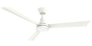 Martec Smart Riviera 52" DC 3 Bladed Ceiling Fan With 18W CCT LED Dimmable Light & Remote Matt White by Martec, a Ceiling Fans for sale on Style Sourcebook