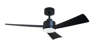 Vencha Bronte 52" DC Ceiling Fan with 20W CCT LED Light and Remote Black by Vencha, a Ceiling Fans for sale on Style Sourcebook