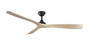 ThreeSixty Spitfire 60" DC Ceiling Fan with Remote Black & Oak by ThreeSixty, a Ceiling Fans for sale on Style Sourcebook