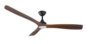 ThreeSixty Spitfire 60" DC Ceiling Fan with 18W CCT LED Light and Remote Black & Walnut by ThreeSixty, a Ceiling Fans for sale on Style Sourcebook