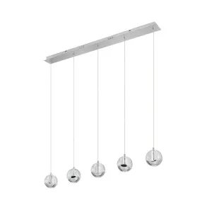 Telbix Segovia 5 Light LED Bar Pendant Chrome by Telbix, a Pendant Lighting for sale on Style Sourcebook