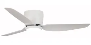 Claro Whisper 44" Low Profile DC Ceiling Fan with CCT LED Light and Remote White by Claro, a Ceiling Fans for sale on Style Sourcebook