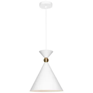 Cougar Krissy 1 Light Small Pendant White by Cougar, a Pendant Lighting for sale on Style Sourcebook