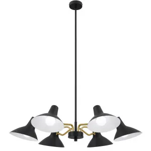 Telbix Farbon 6 Light Pendant Light Black by Telbix, a Pendant Lighting for sale on Style Sourcebook