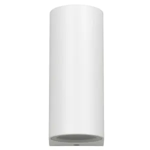 Telbix Eos II GU10 2 Light LED Up/Down Wall Pillar White by Telbix, a Outdoor Lighting for sale on Style Sourcebook