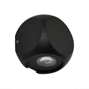 Black Vencha Benz Up/Down 4W Wall Light IP54 Cool White by Vencha, a Outdoor Lighting for sale on Style Sourcebook