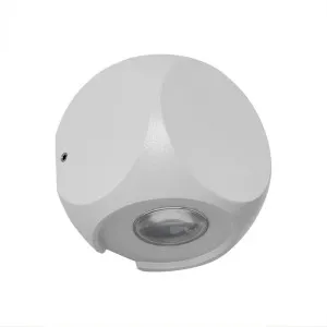 White Vencha Benz Up/Down 4W Wall Light IP54 Warm White by Vencha, a Outdoor Lighting for sale on Style Sourcebook