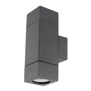 Prairie Block GU10 Exterior Wall Light IP54 Charcoal by Brilliant, a Outdoor Lighting for sale on Style Sourcebook