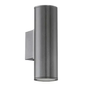 Up/Down Eglo Riga Pillar Light IP44 GU10 Anthracite by Eglo, a Outdoor Lighting for sale on Style Sourcebook