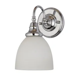 Lode Benson Opal Glass Wall Bracket Light Chrome by Lode International, a Wall Lighting for sale on Style Sourcebook