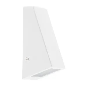 Matte White Taper 160mm Surface Mounted LED Wall Wedge Light 12V Tri Colour by Havit, a Outdoor Lighting for sale on Style Sourcebook