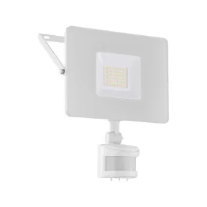 White Eglo Faedo 3 IP44 DIY LED Flood Light With Sensor 30W by Eglo, a LED Lighting for sale on Style Sourcebook