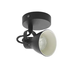 Eglo Seras 2 Black LED Indoor Spot Light (GU10) 1 Light by Eglo, a Spotlights for sale on Style Sourcebook