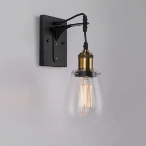 CLA Sprung Interior Wall Light (E27) Matte Black and Antique Bronze by Compact Lamps Australia, a Wall Lighting for sale on Style Sourcebook