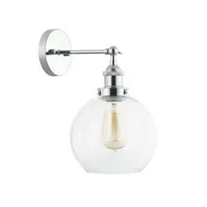 CLA Pesini Wine Glass Interior Wall Light with Chrome Highlight (E27) Clear by Compact Lamps Australia, a Wall Lighting for sale on Style Sourcebook